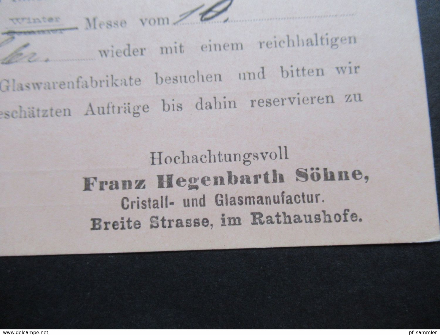 Österreich 1910 Nr. 141 EF Drucksache Böhm. Kamnitz Bezüglich Braunschweiger Wintermesse 1910 Glaswarenfabrikate - Covers & Documents