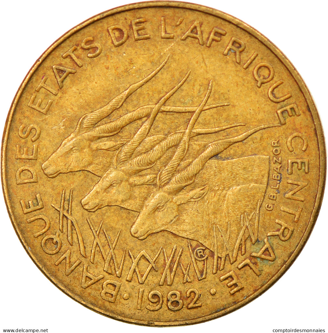 Monnaie, West African States, 5 Francs, 1982, TTB, Aluminum-Nickel-Bronze, KM:2a - Kameroen