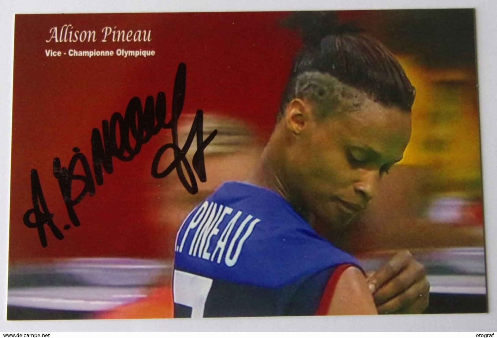 Allison PINEAU - Signé De - Dédicace - Hand Signed - Autographe Authentique - Handball