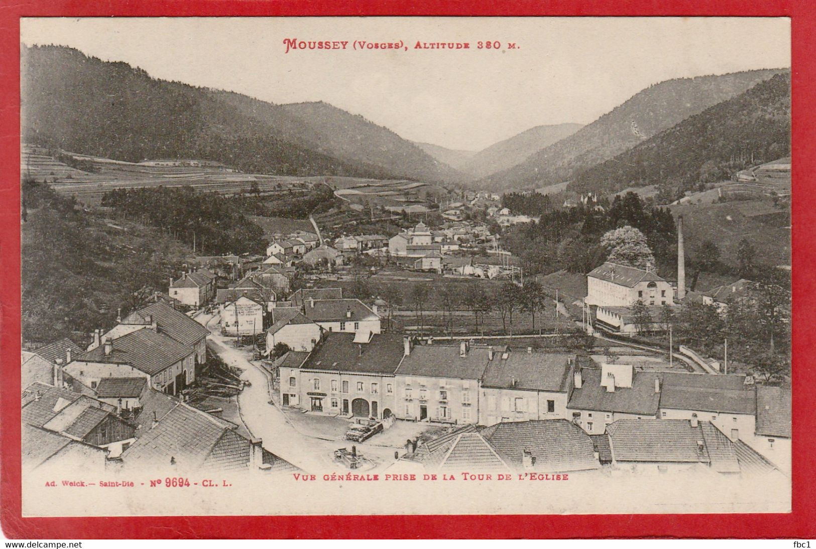 Vosges: Moussey - Vue Générale Prise De La Toure De L'Eglise - Moussey