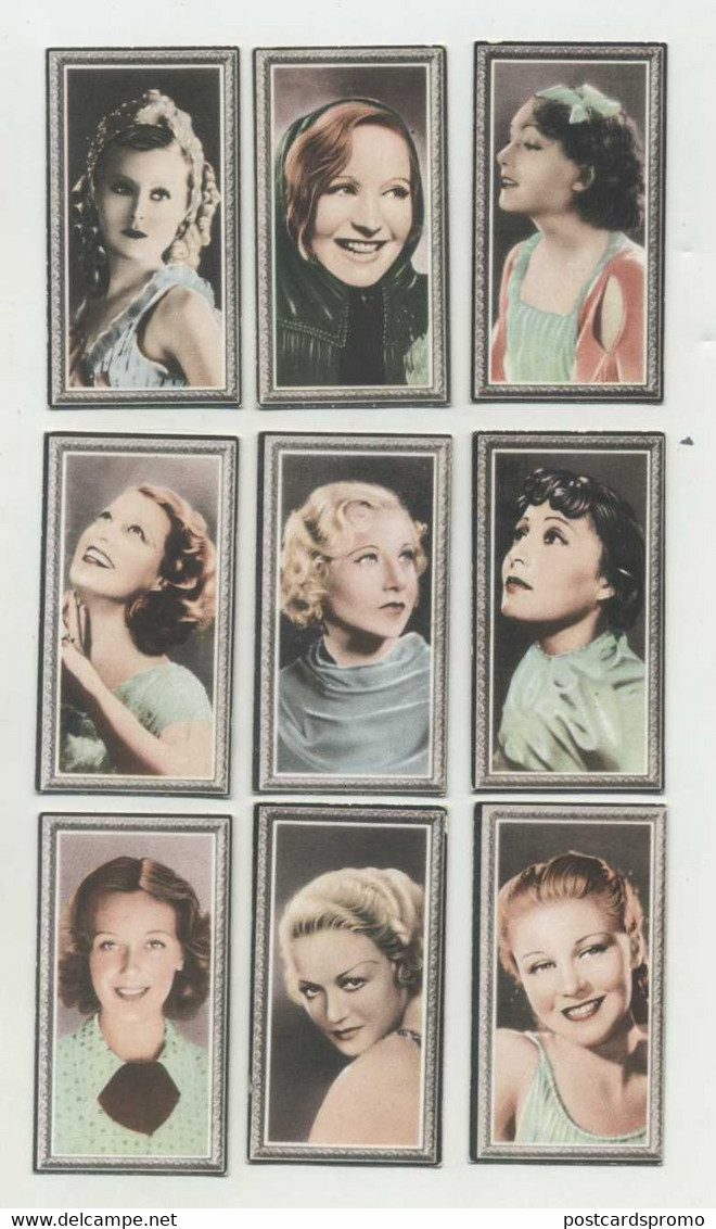 9 Vintage Cigarette Cards, Cinema, Stars On The Screen , Godfrey Phillips (2 Scans) - 154 - Phillips / BDV