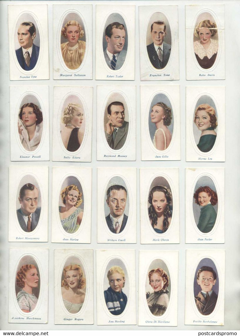 Lot 39 Phillips Vintage Cigarette Cards, Godfrey Phillips, Cinema, Screen Stars  (4 Scans) (152) - Phillips / BDV