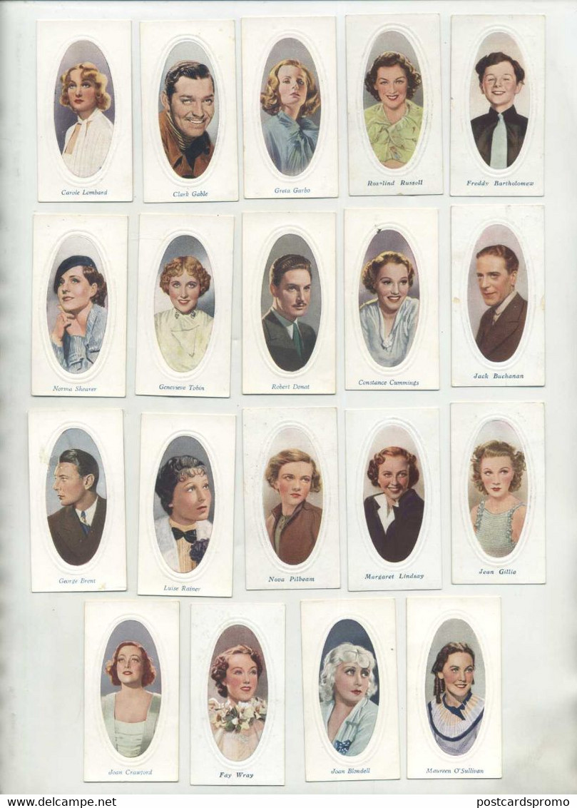 Lot 39 Phillips Vintage Cigarette Cards, Godfrey Phillips, Cinema, Screen Stars  (4 Scans) (152) - Phillips / BDV