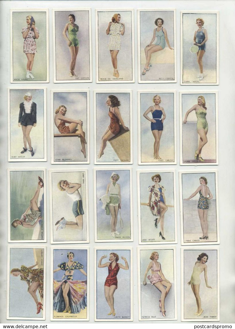 37 Vintage Cigarette Cards, Cinema, Beauties Of To-Day , Godfrey Phillips  (4 Scans) - 151 - Phillips / BDV