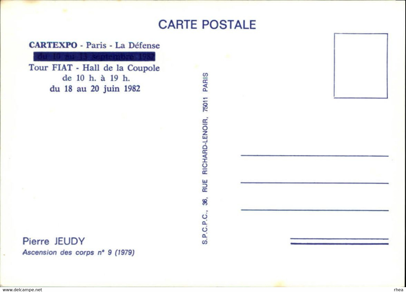 SALONS DE COLLECTIONS - Salon De Cartes Postales - Paris - Cartexpo - Dessin De Jeudy - 1982 - Nus - Bourses & Salons De Collections