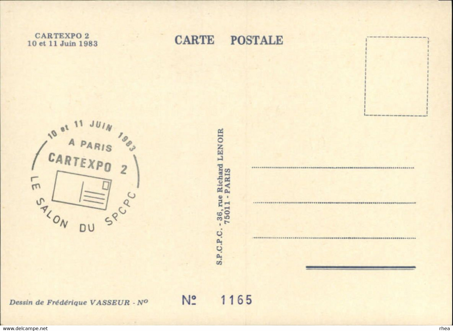 SALONS DE COLLECTIONS - Salon De Cartes Postales - Paris - Cartexpo - Dessin De Vasseur - 1983 - Bourses & Salons De Collections