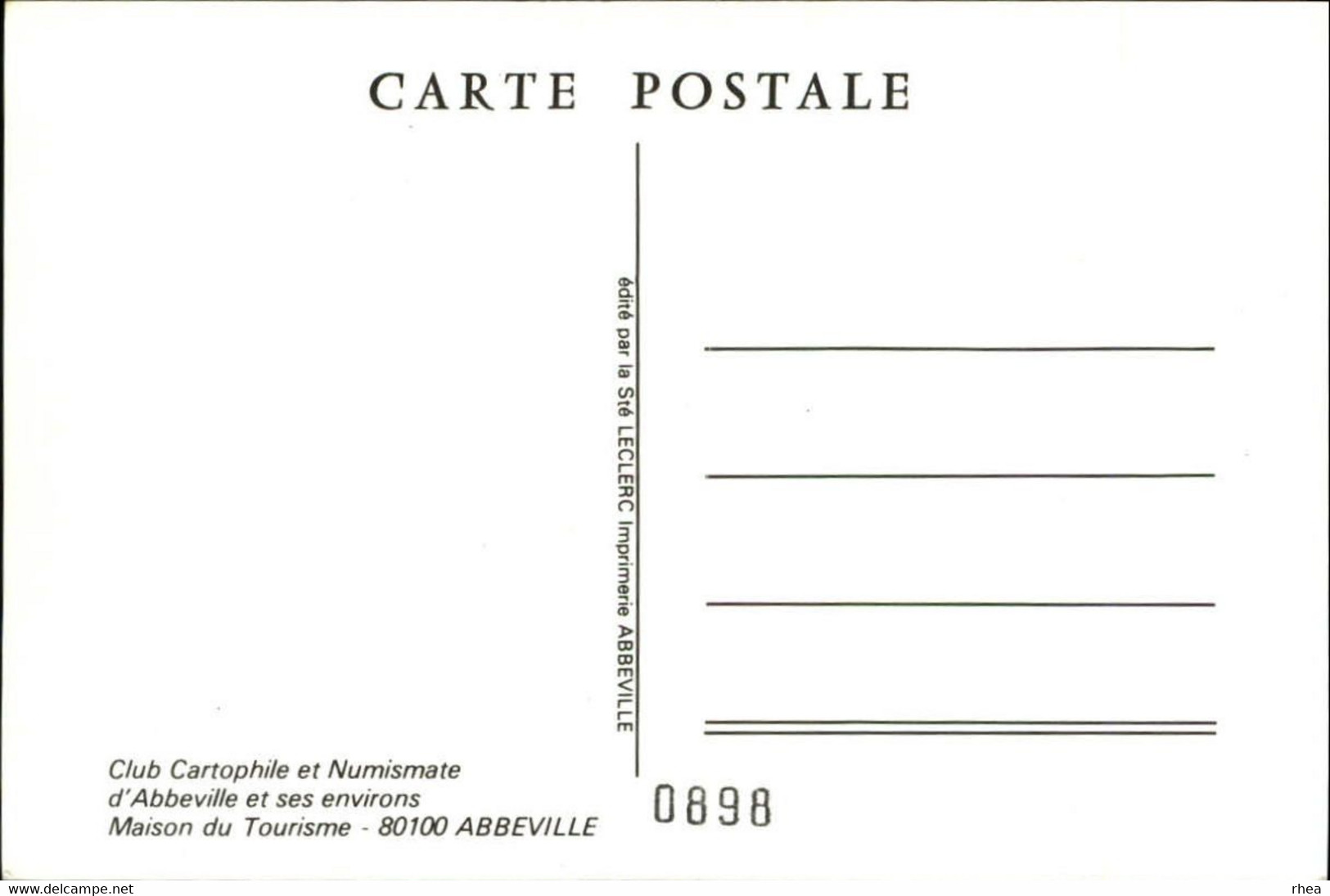 SALONS DE COLLECTIONS - Bourse D'échanges - Salon De Cartes Postales - ABBEVILLE - 1981 - Bourses & Salons De Collections