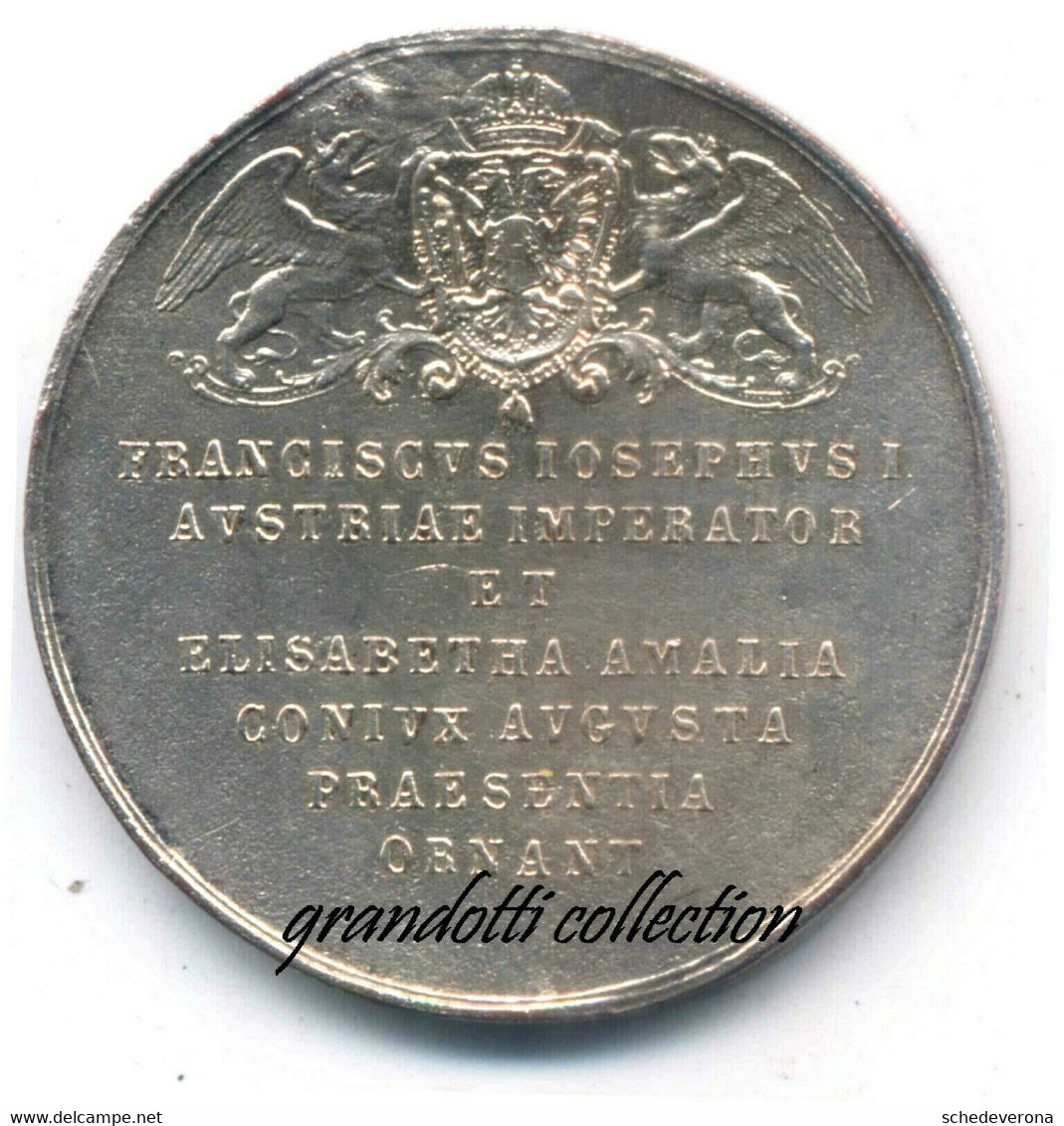 OFFICINAM MONETARIAM VENEZIA 1856 VISITA REALI AUSTRIA MEDAGLIA RARA - Royal/Of Nobility