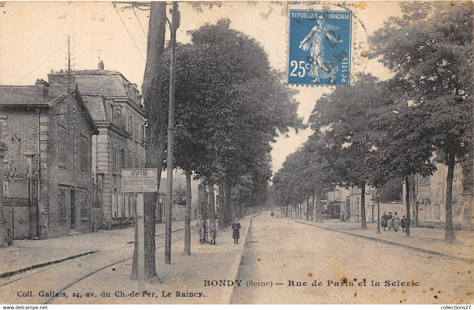 93-BONDY- RUE DE PARIS ET LA SCIERIE - Bondy