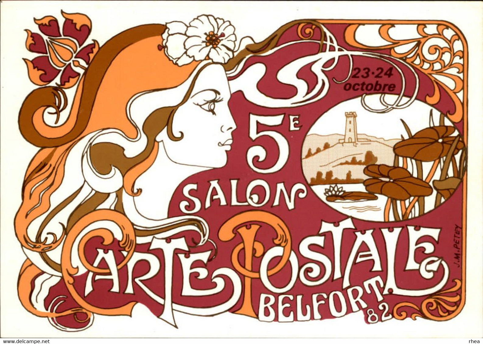SALONS DE COLLECTIONS - Salon De Cartes Postales - 90 BELFORT - 1982 - Dessin De Petey - Bourses & Salons De Collections