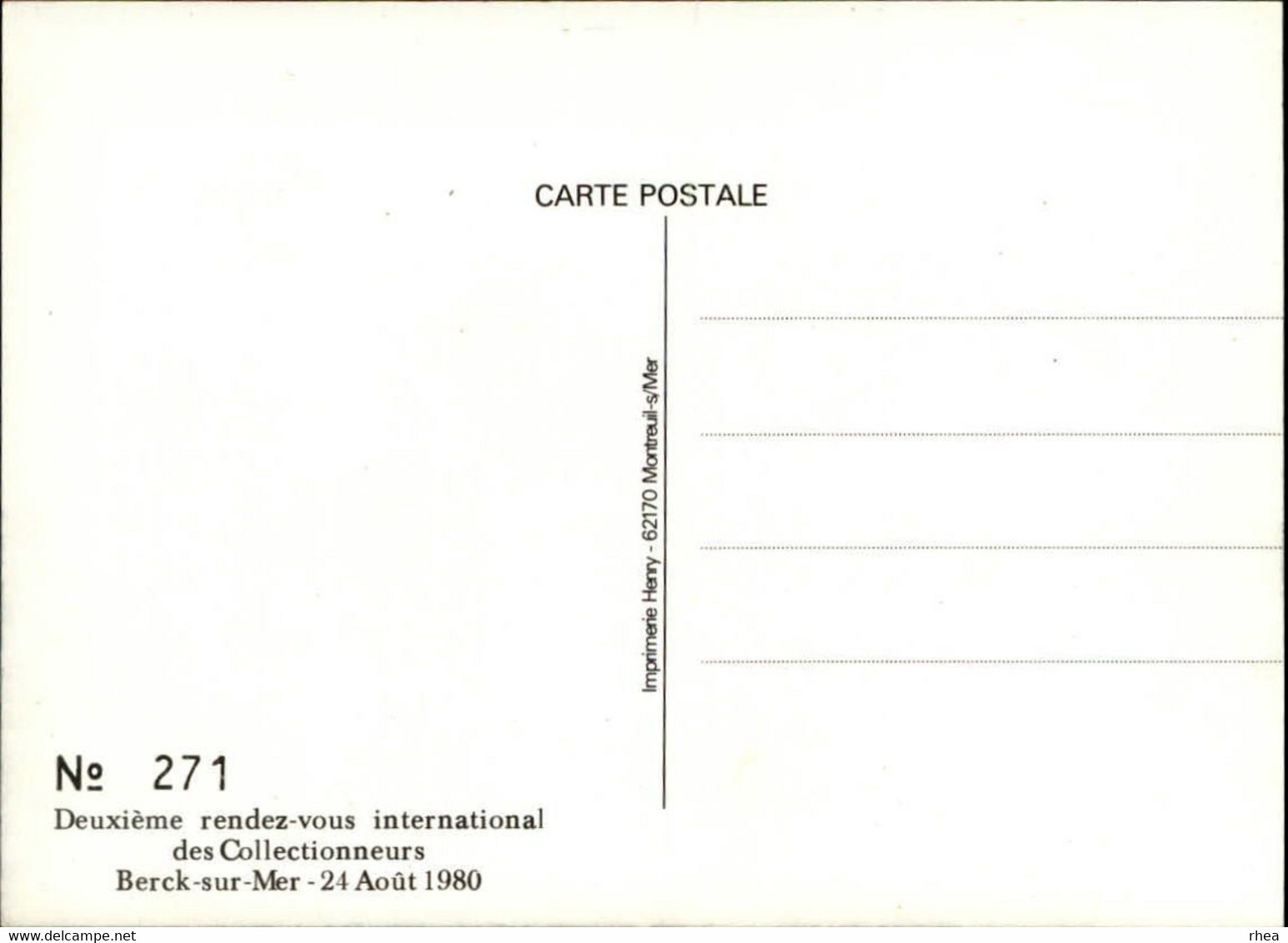 SALONS DE COLLECTIONS - Salon De Cartes Postales - Foire Collectionneurs 1980 - 62 BERCK-PLAGE - Gare - Bourses & Salons De Collections