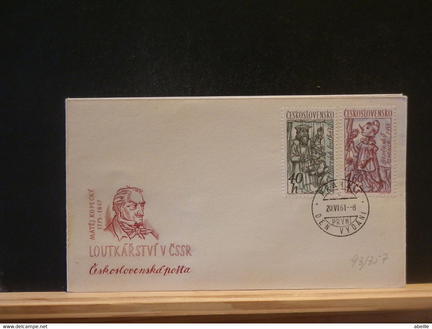 93/357  FDC  CESKOSL. - Marionnettes