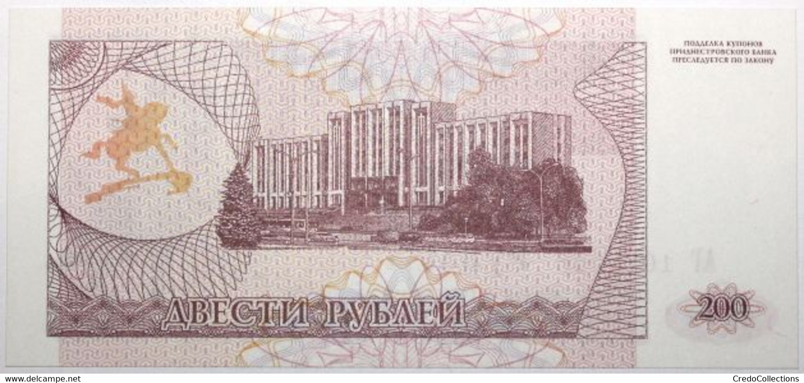 Transnistrie - 200 Roubles - 1993 - PICK 21 - NEUF - Andere - Europa