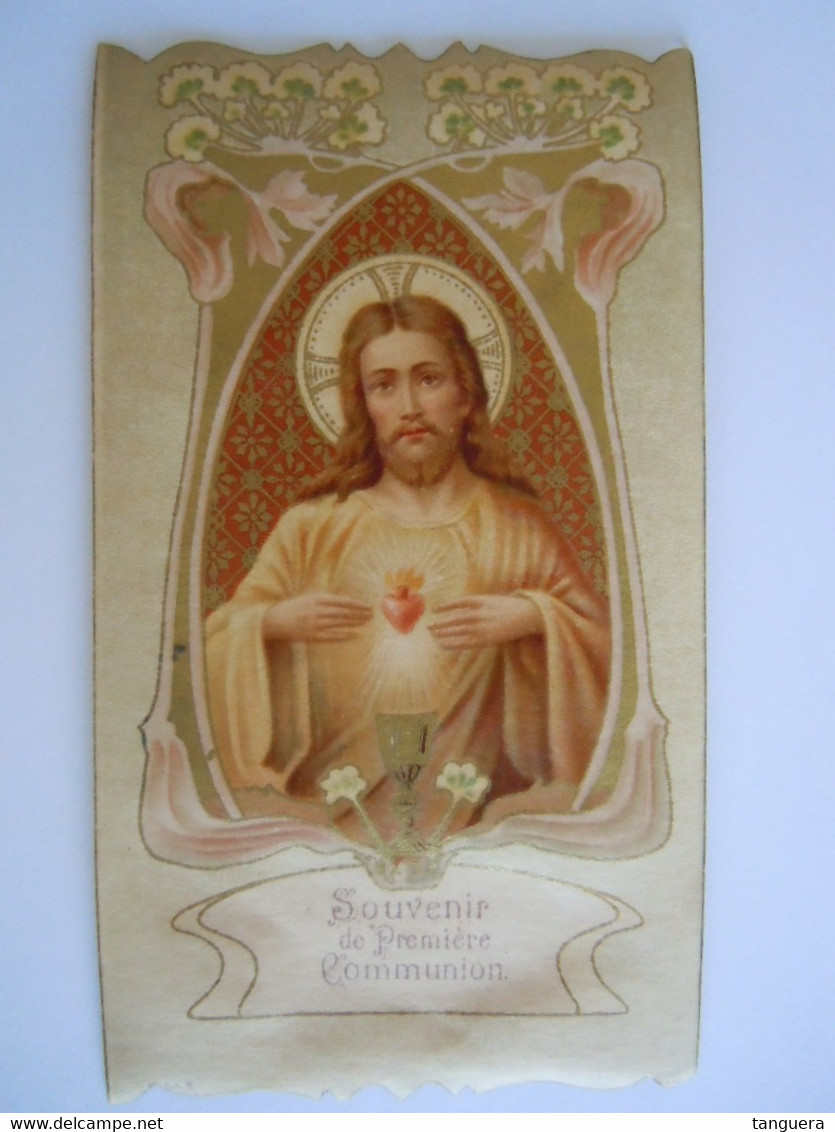 Souvenir De Communion Sacré Coeur H. Hart Image Pieuse Holy Card Santini P. Sch. N. - Devotion Images
