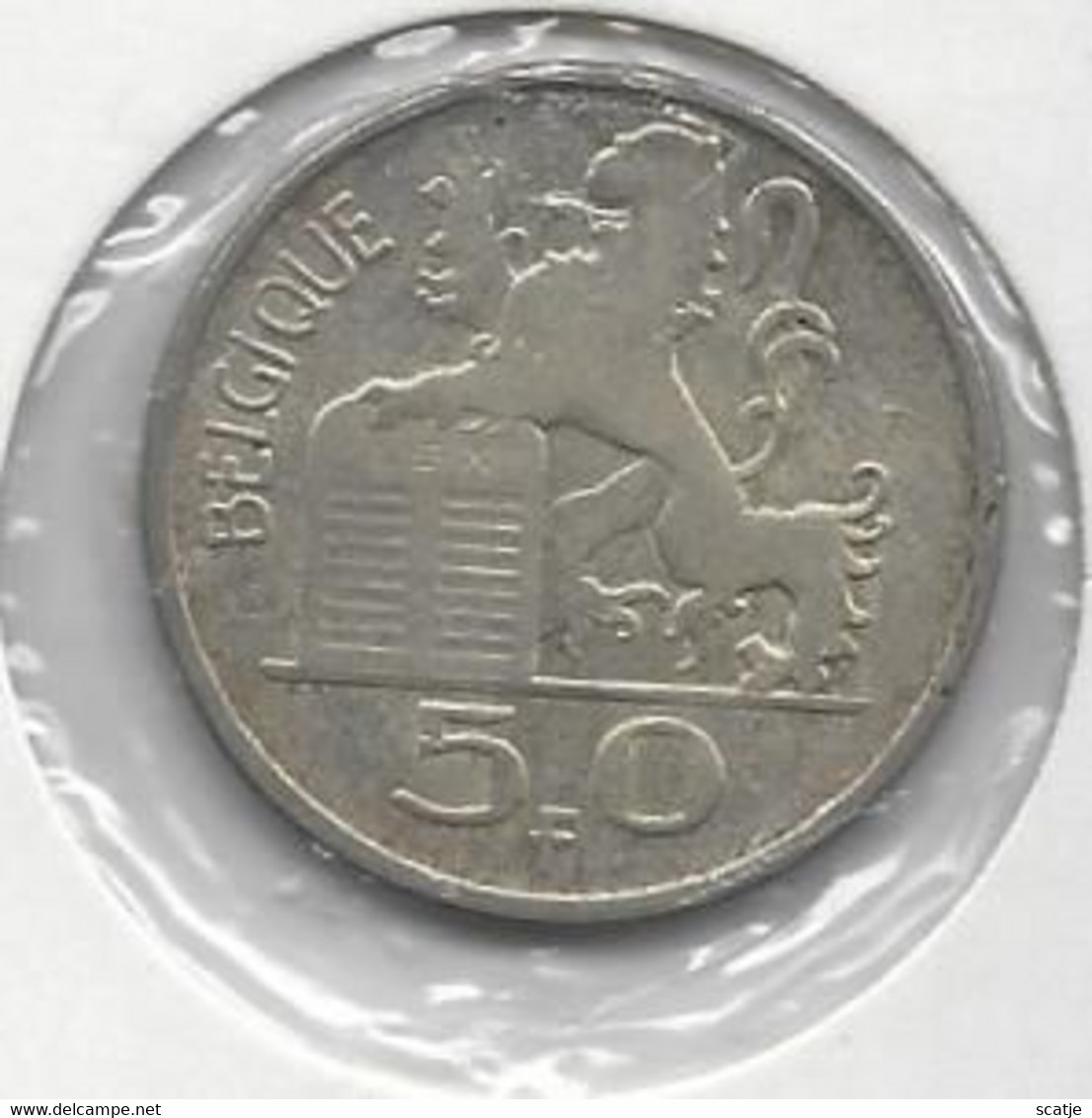 AR ZILVER -  50 FRANK   -   TYPE MERCURIUS - Onder PRINS KAREL.  -  1951  FR.  12,5 Gr - 10,4375 Zuiver Zilver - 50 Franc