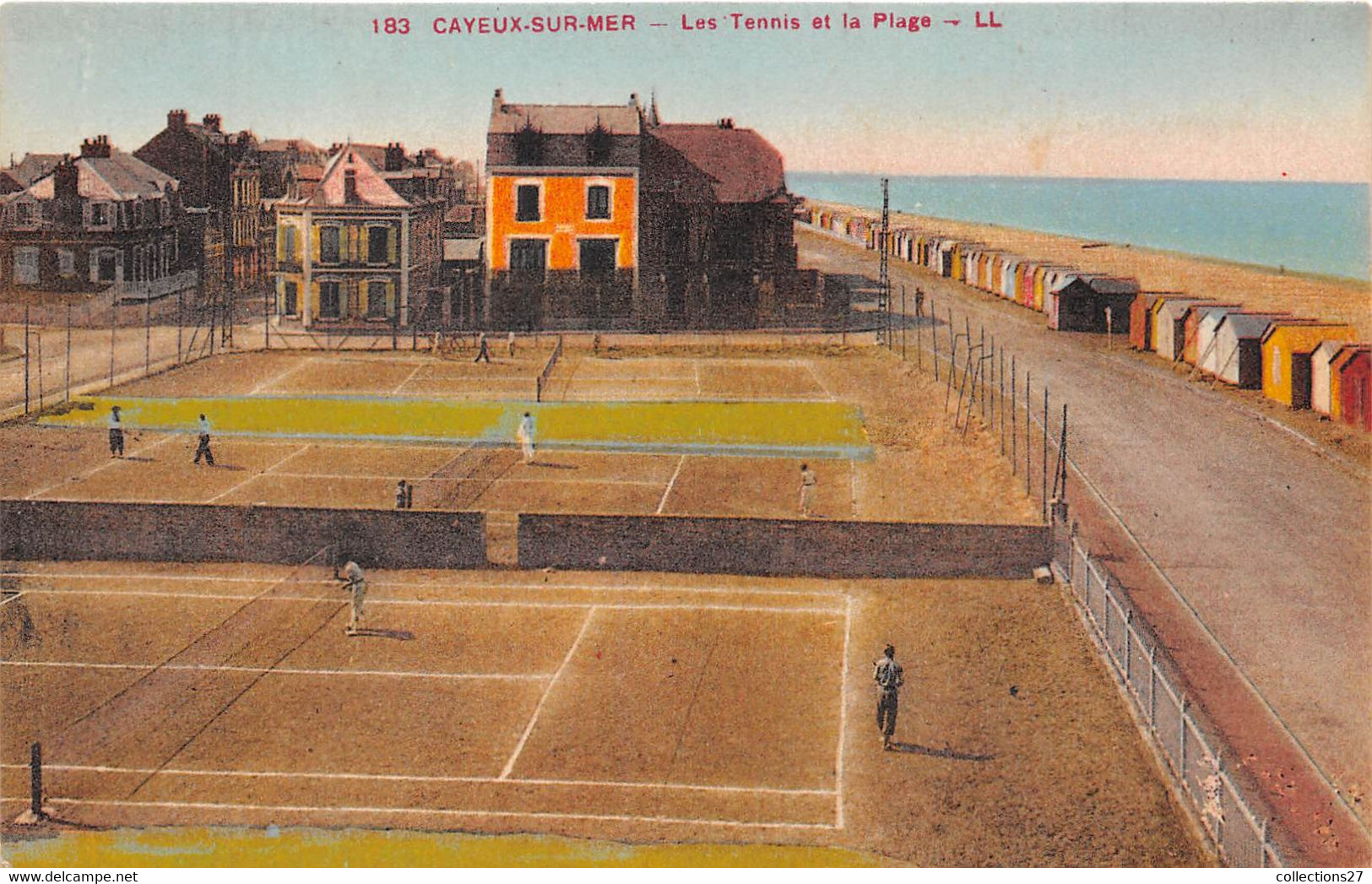 80-CAYEUX-SUR-MER- LES TENNIS ET LA PLAGE - Cayeux Sur Mer