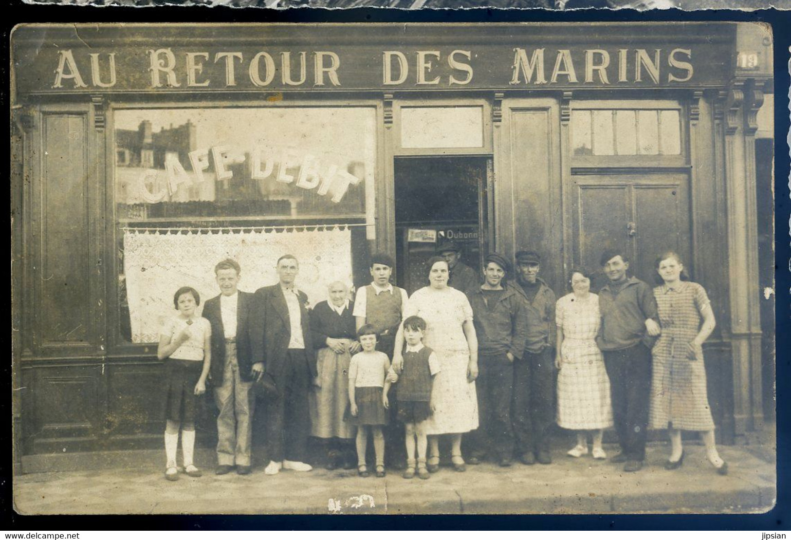 Cpa Carte Photo Café Débit Au Retour Des Marins -- à Situer -- Coiffe Du Trégor Tréguier      NOV20-56 - Tréguier