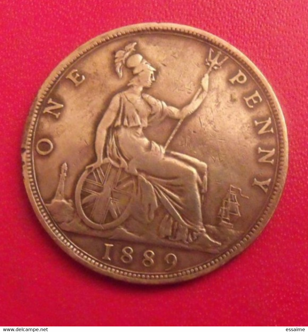 Grande-Bretagne. 1 One Penny 1889. Victoria - 20 Pence