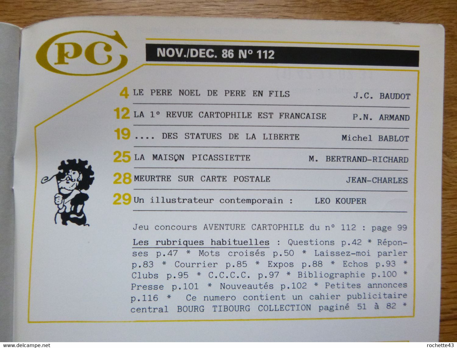 Magazine Cartes Postales Et Collections 1986 N° 112 - Père Noël - Statue De La Liberté - Meurtre - Francese