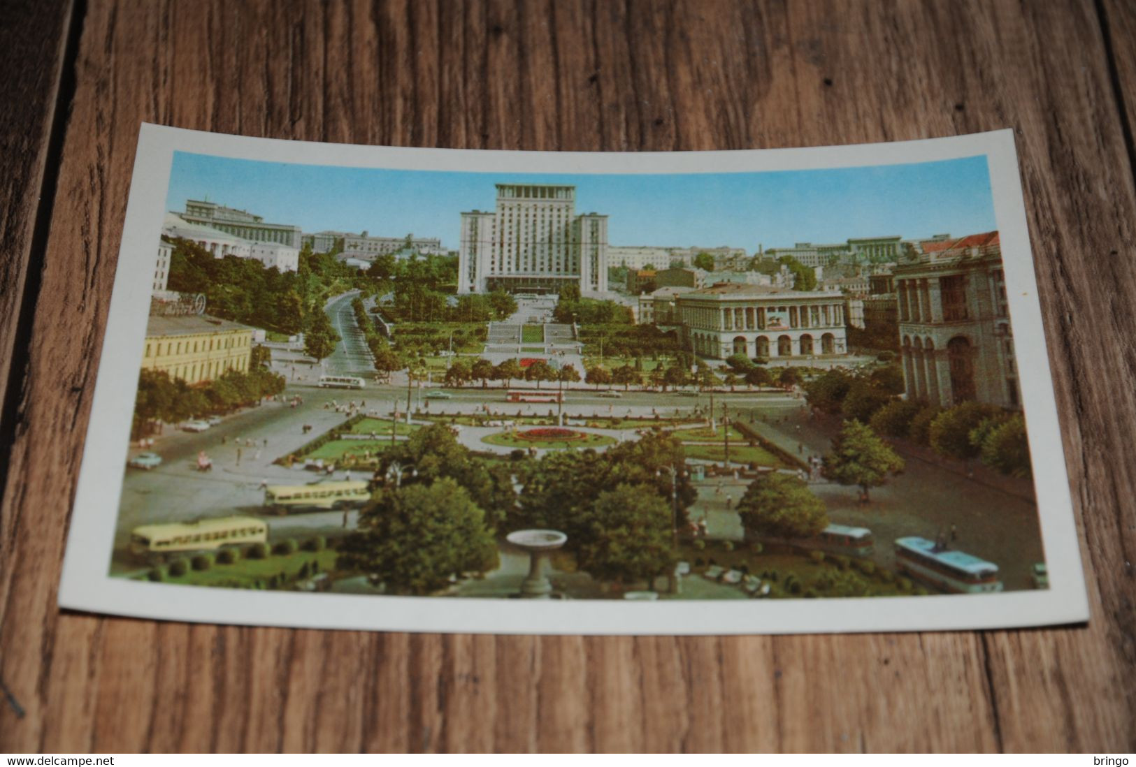 27836-               UKRAINE, KIEV  CCCP  URSS USSR , KALININ SQUARE / MOSKVA HOTEL / BUS - Ukraine