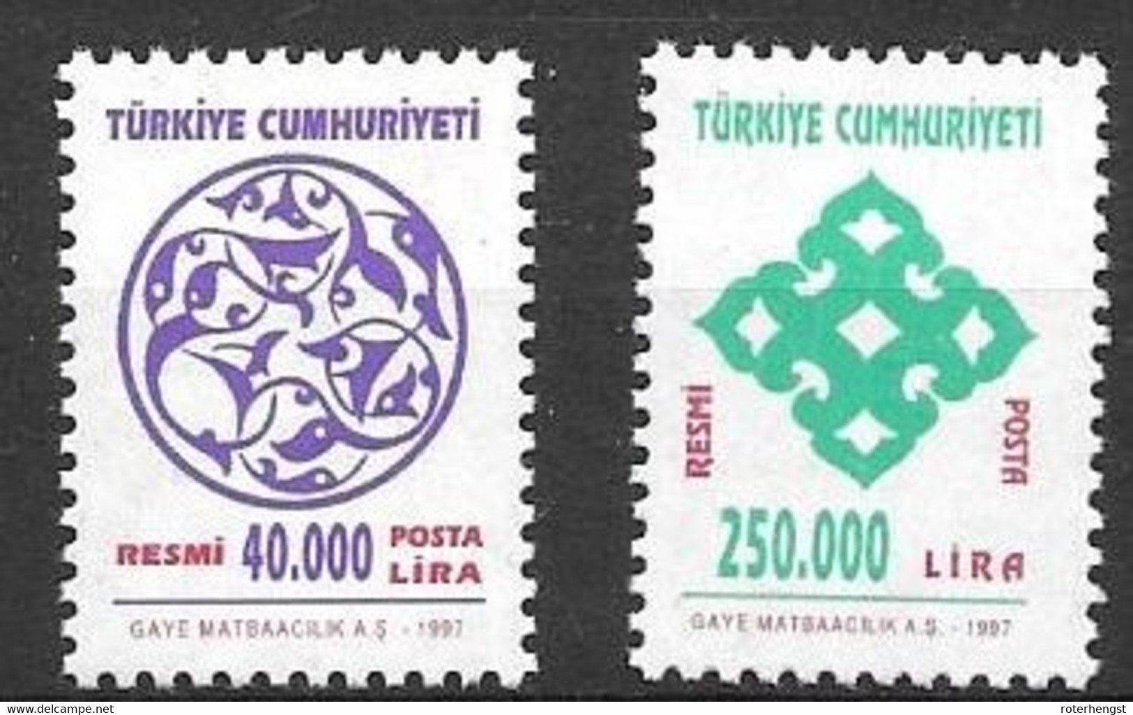 Turkey Mnh ** Postage Due Set 1997 10 Euros - Segnatasse