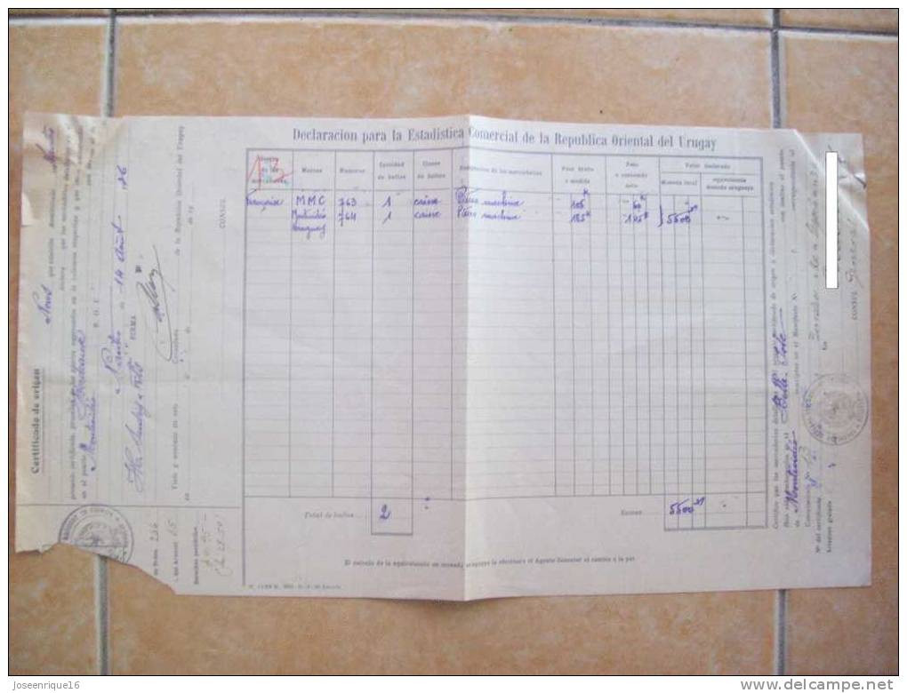 SUDRY & FILS. MONTEVIDEO Burdeaux EXPORT DOCUMENTATION. Staking tool BROCHURE. 1936