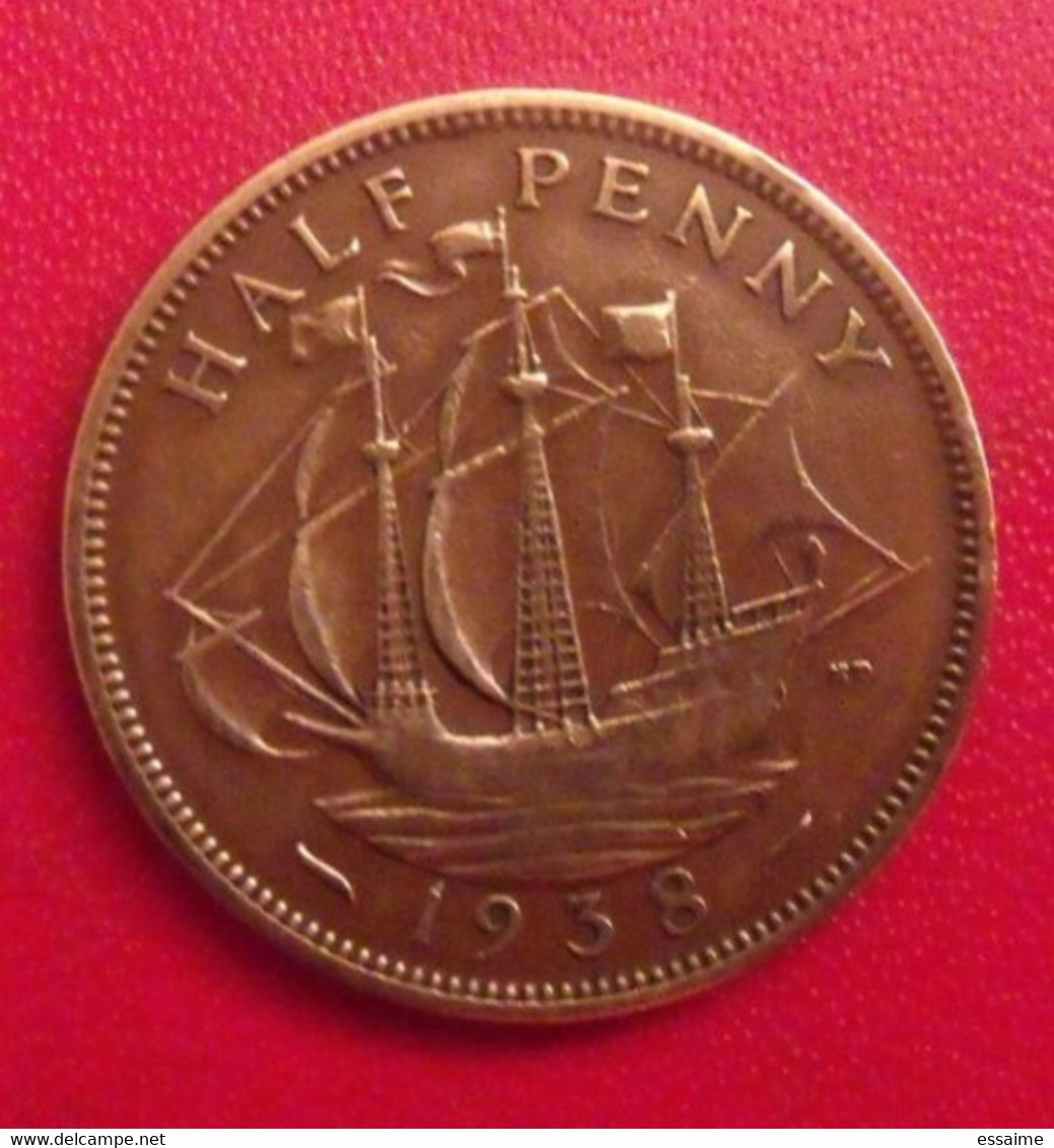 Grande-Bretagne. 1/2 Half Penny 1938. Georges VI - Andere & Zonder Classificatie