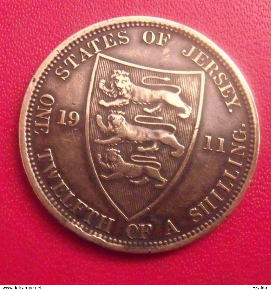 Grande-Bretagne. Jersey. 1/12 Shilling 1911. Georges V - Kolonies