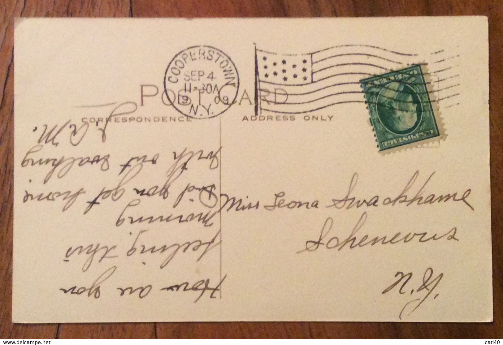 USA -  COOPERSTOWN O.TE.SA.GA  HOTEL - POST CARD 4 SEP 1904 TO N.Y. - Springfield – Missouri