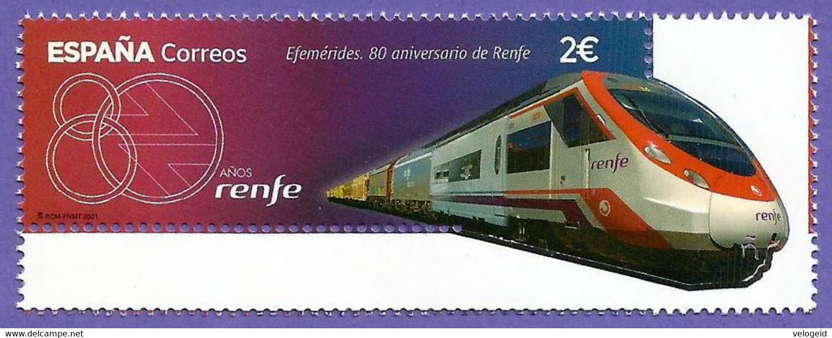 España. Spain. 2021. 80 Aniversario De RENFE - Ongebruikt