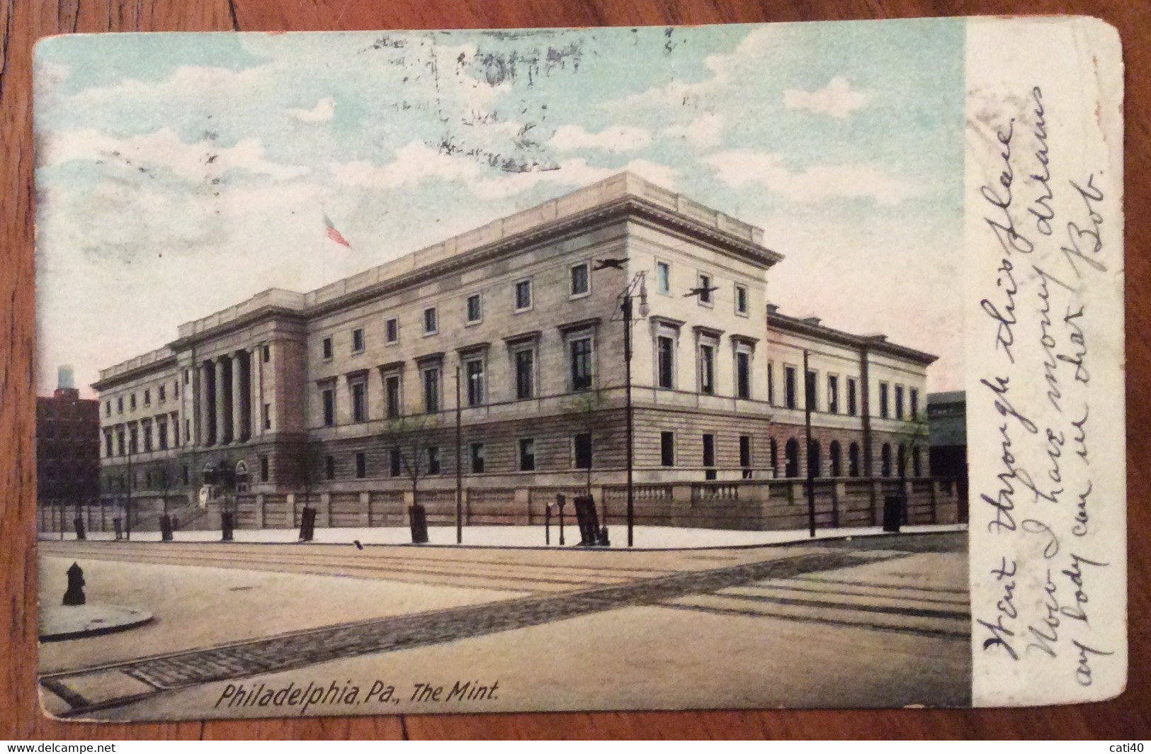 USA - PHILADELPHIA,PA THE MINT  - VINTAGE POST CARD MAR 25 1906 - Fall River