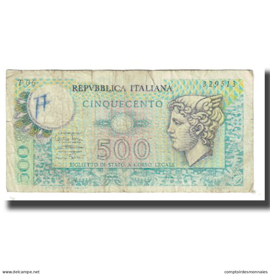 Billet, Italie, 500 Lire, KM:94, B+ - 500 Liras