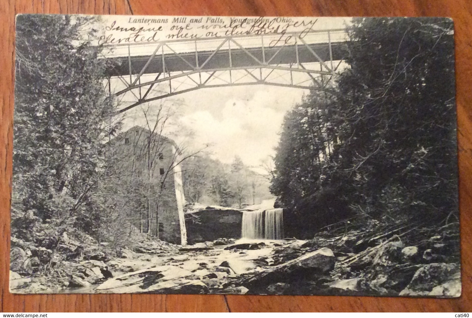 USA - LANTERMAN'S MILL AND FALLS YOUNGSTOWN OHIO - VINTAGE POST CARD NEWCASTLE APR 15 1907 - Fall River