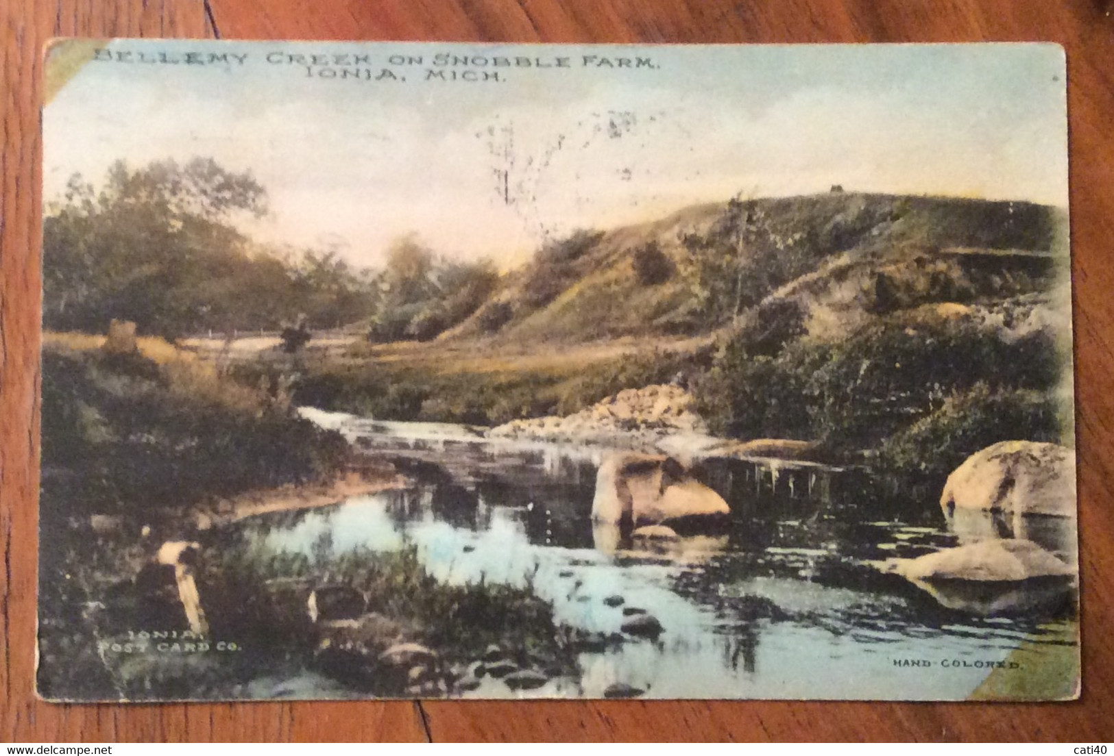 USA - IONIA,MICH. BELLEMY CREEK ON SNOBBLE FARM. - VINTAGE POST CARD IONIA MAY 9 1910 - Fall River