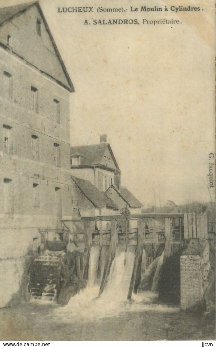 80 / Lucheux - Le Moulin à Cylindres - A. Salandros (Propriétaire) - Lucheux