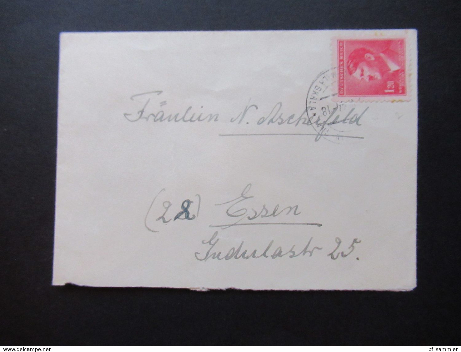 Böhmen Und Mähren 1944 Hitler Nr. 96 EF Kleiner Umschlag Nach Essen Gesendet - Covers & Documents