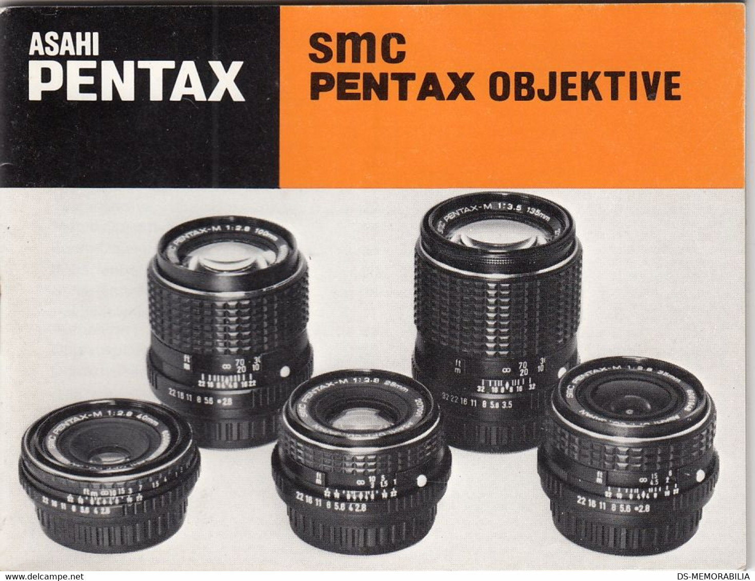 Asahi Pentax SMC Objectives Manual Instructions Book Prospect - Andere & Zonder Classificatie