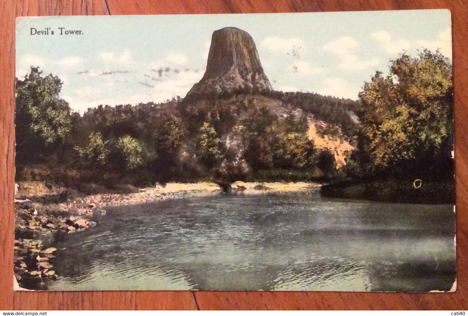 USA - DEVIL'S TOWER  - VINTAGE POST CARD FROM SHERIDAN  16 SEP  1911 - Fall River