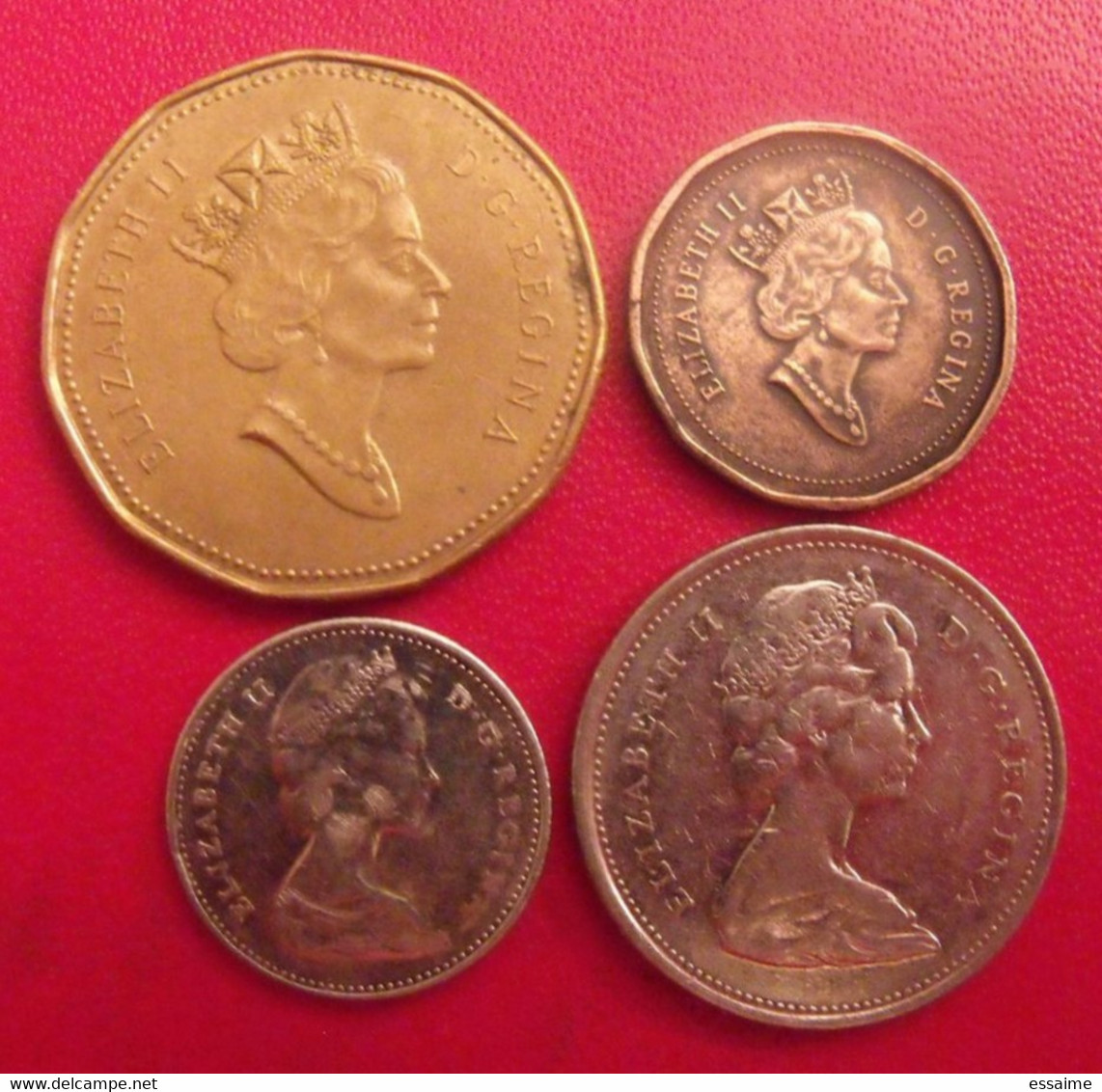 Canada. Lot De 4 Pièces : 1, 10, 25 Cent. 1 Dollar. 1968/1995 - Canada