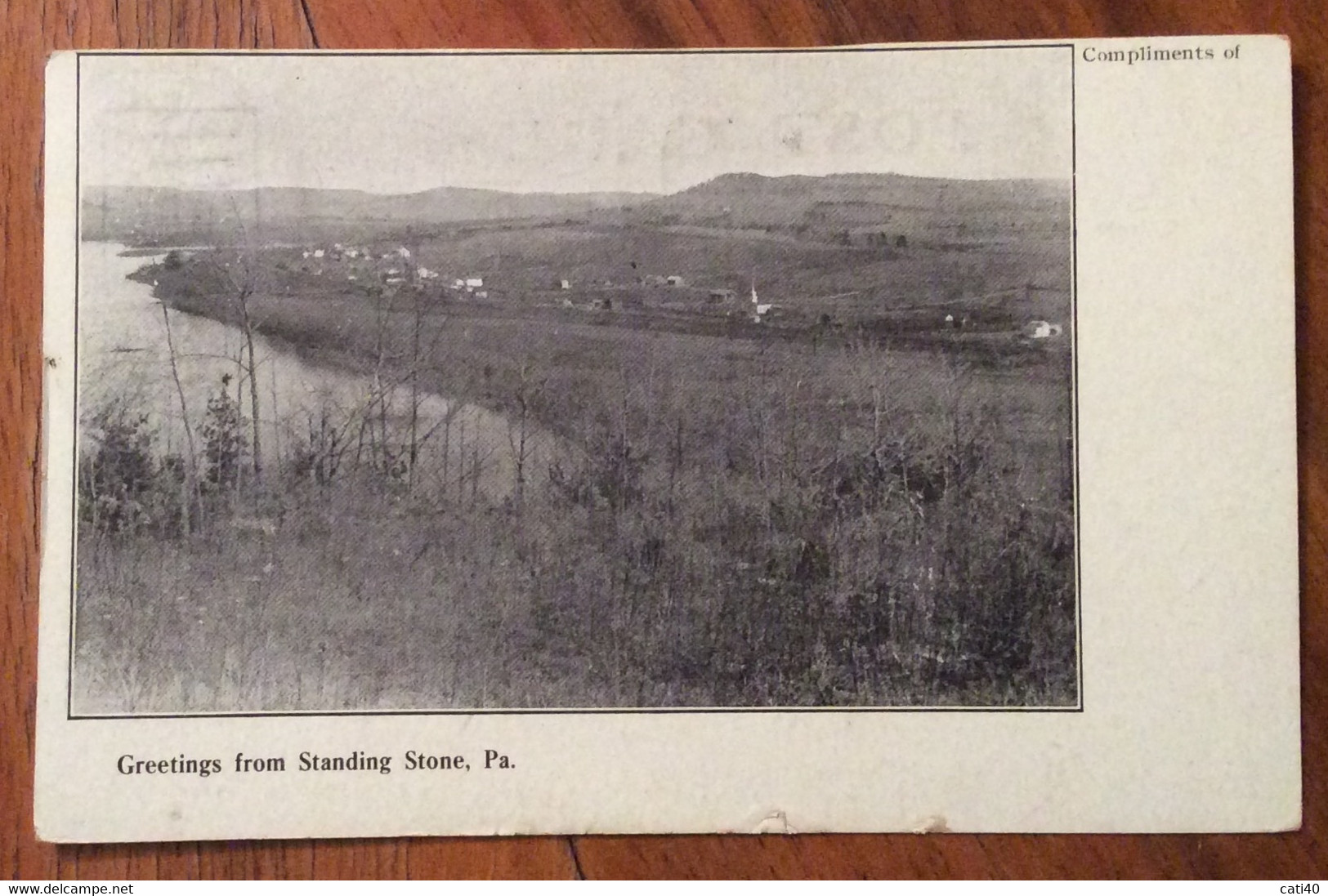 USA - GREETINGS FROM STANDING STONE  - VINTAGE POST CARD TO ATHENS  MAR 13  1908 - Fall River