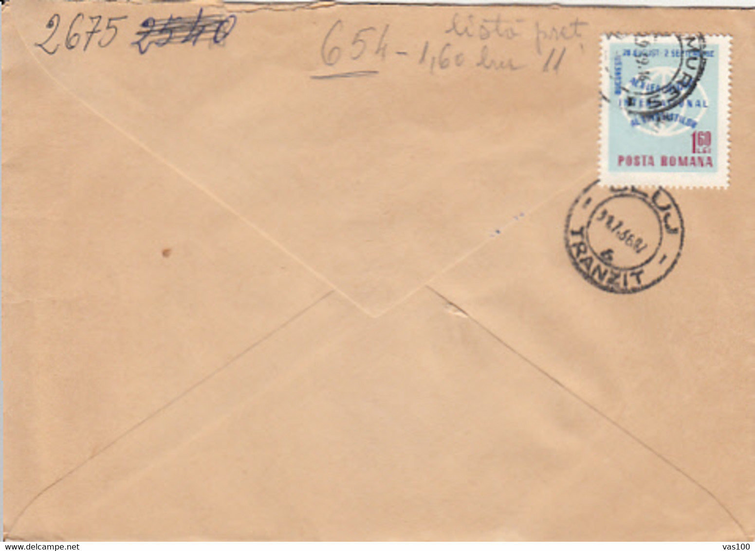 93621- WOOD COMPANY ADVERTISING, SPECIAL POSTMARK ON REGISTERED COVER, RADIO TOWER STAMP, 1968, ROMANIA - Briefe U. Dokumente