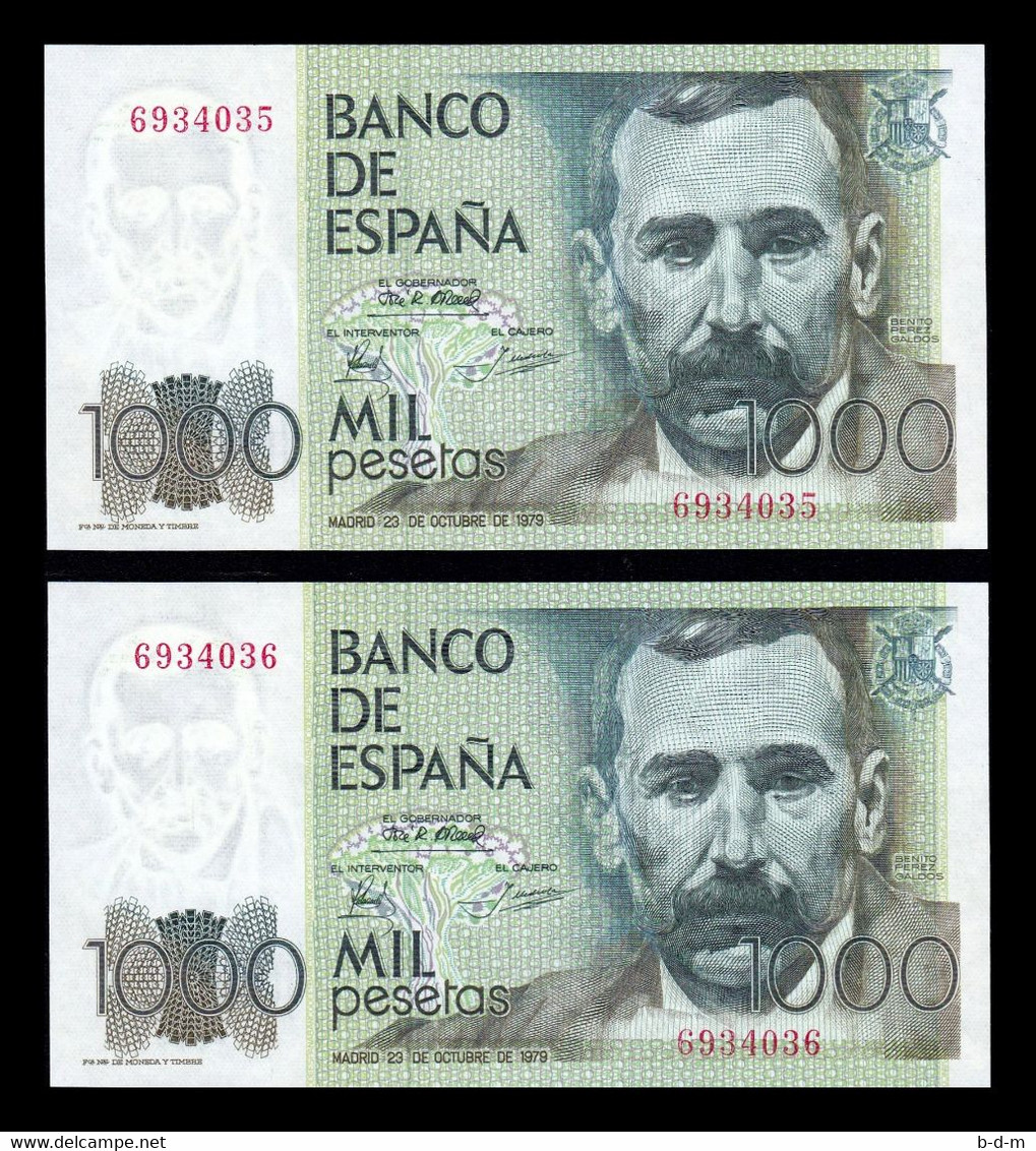 España Spain Pareja 1000 Pesetas 1979 Pick 158 Sin Serie SC UNC - [ 4] 1975-… : Juan Carlos I