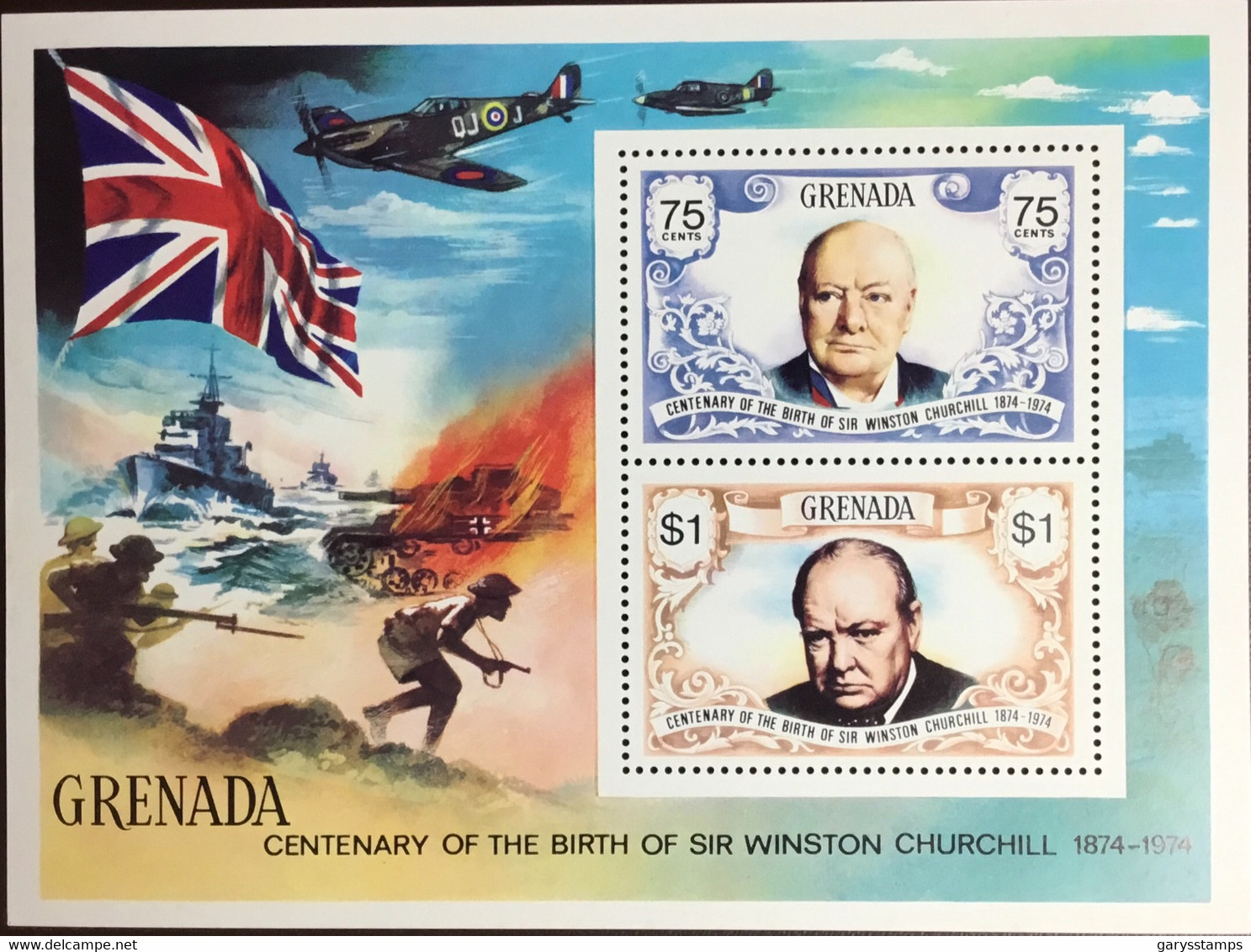 Grenada 1974 Churchill Minisheet MNH - Grenada (1974-...)