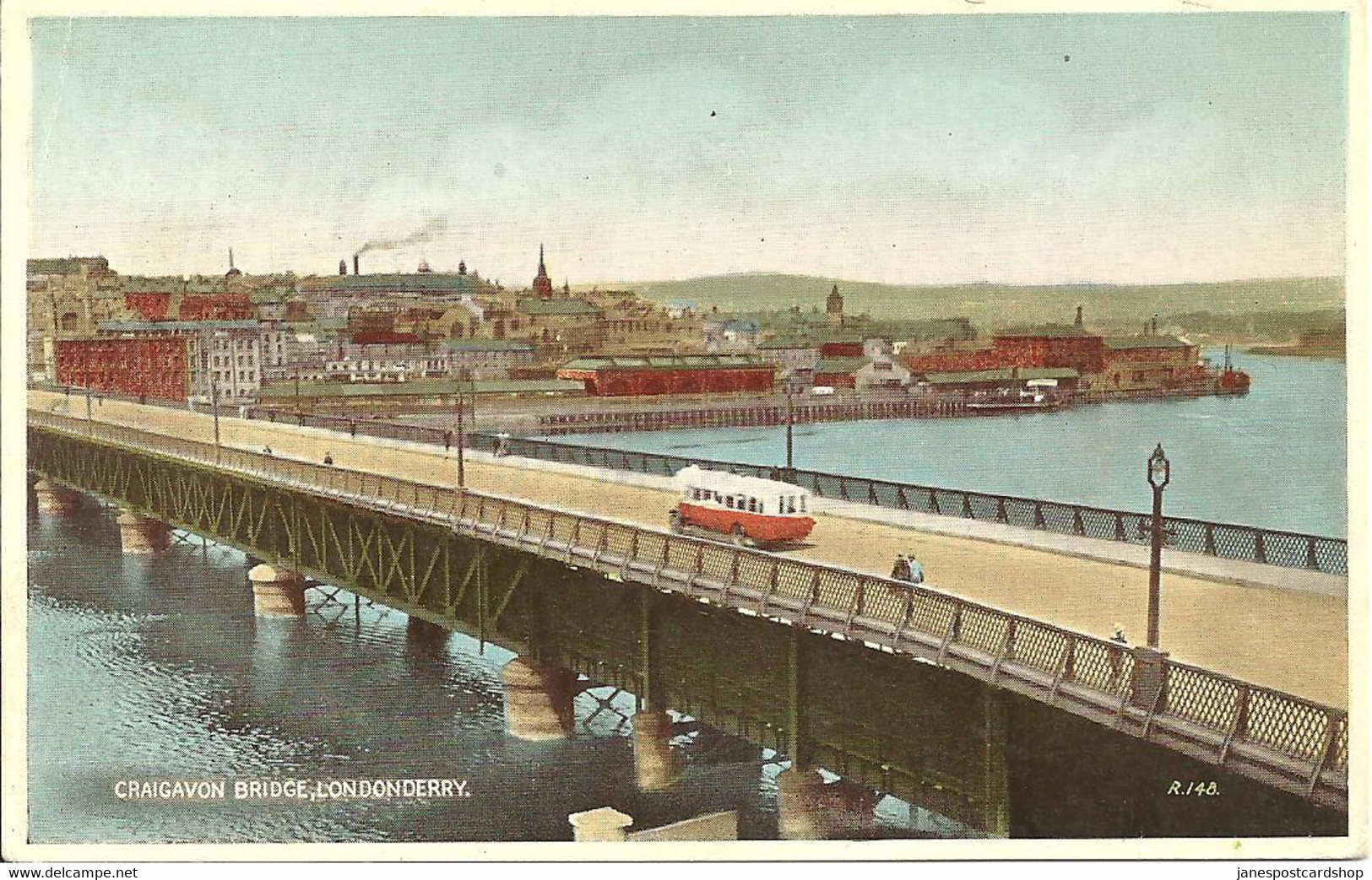 CRAIGAVON BRIDGE - LONDONDERRY - N. IRELAND - UNUSED - VALENTINES CARBO COLOUR - Londonderry