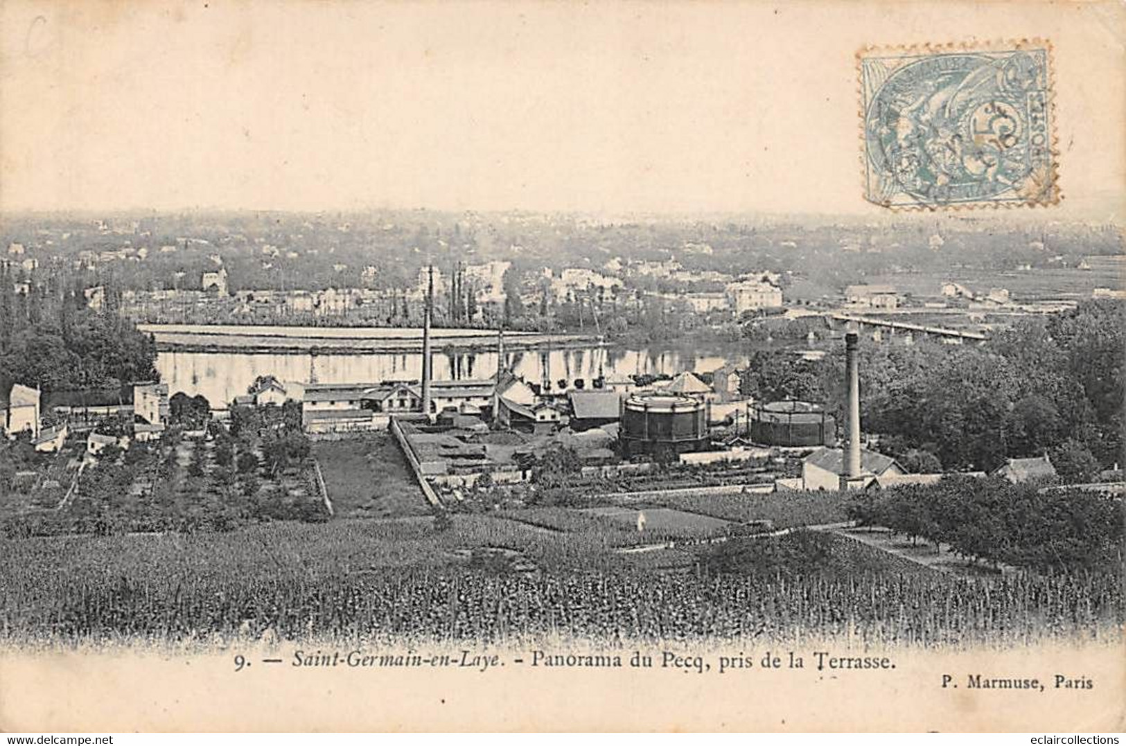 St Germain En Laye          78          Panorama Du Pecq Pris De La Terrasse        (voir Scan) - St. Germain En Laye
