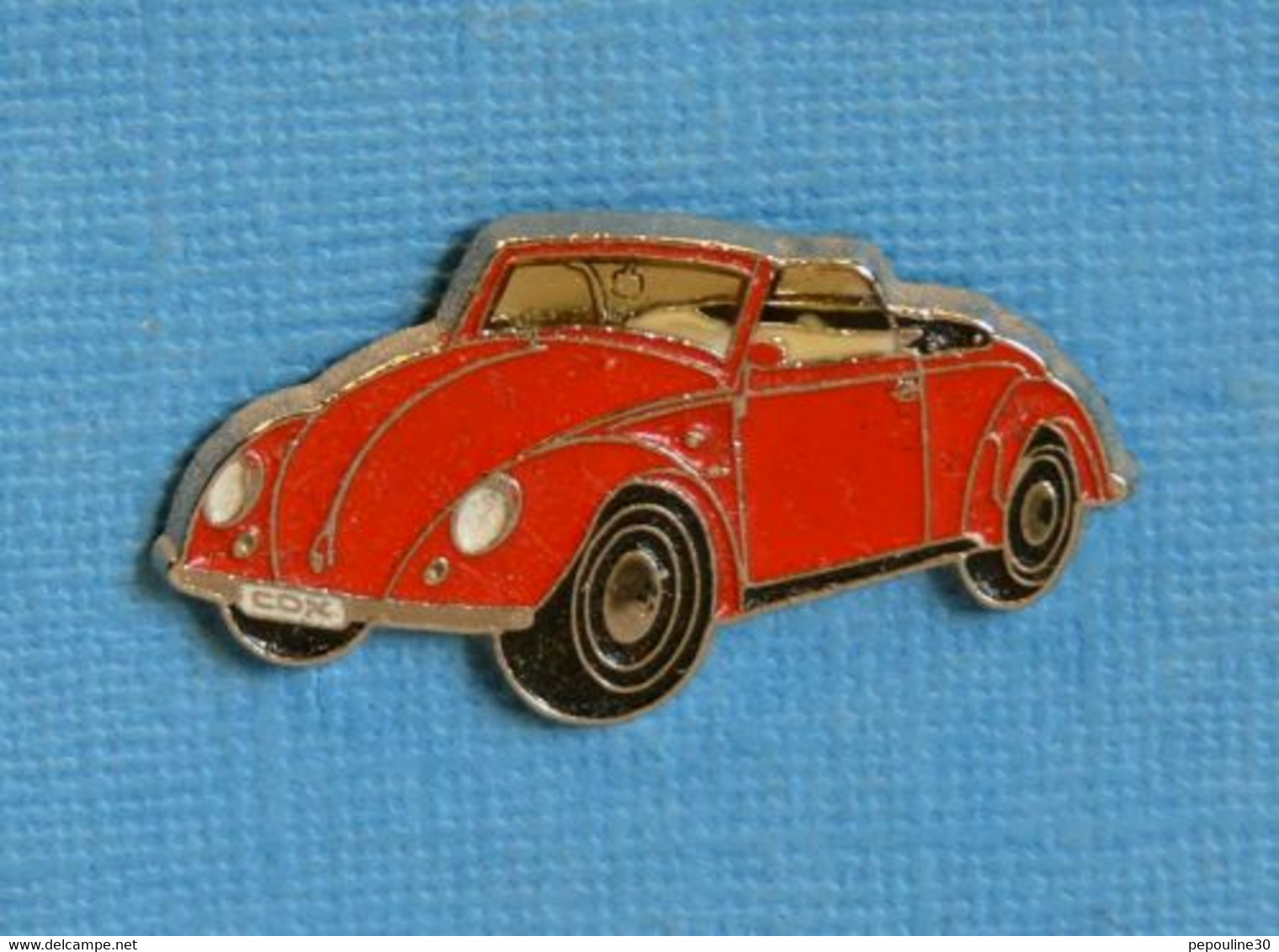 1 PIN'S //  ** WOLKSWAGEN / COCCINELLE / COX CABRIOLET ** . (Qualité Collectors Tirage - 500 © QUEBEC) - Volkswagen