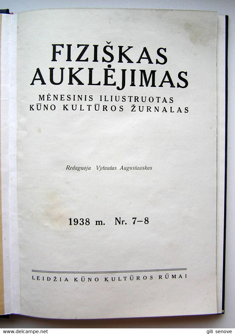 Lithuanian Book / Fiziškas Auklėjimas, Tautinė Olimpiada 1938 Nr. 7-8 - Revues & Journaux