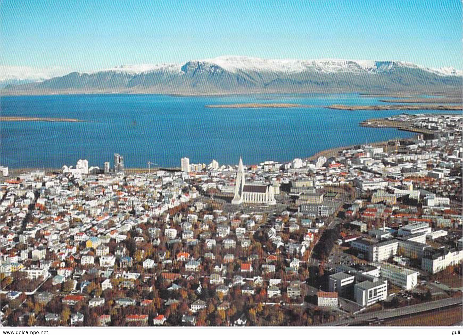 ISLANDE Iceland REYKJAVIK View Over City (philatélie Timbre Stamp ISLAND) - Iceland