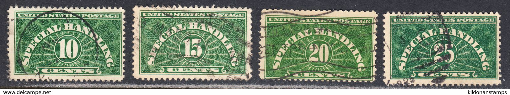 USA 1928 Special Handling, Cancelled, Sc# QE1- QE4 - Paketmarken