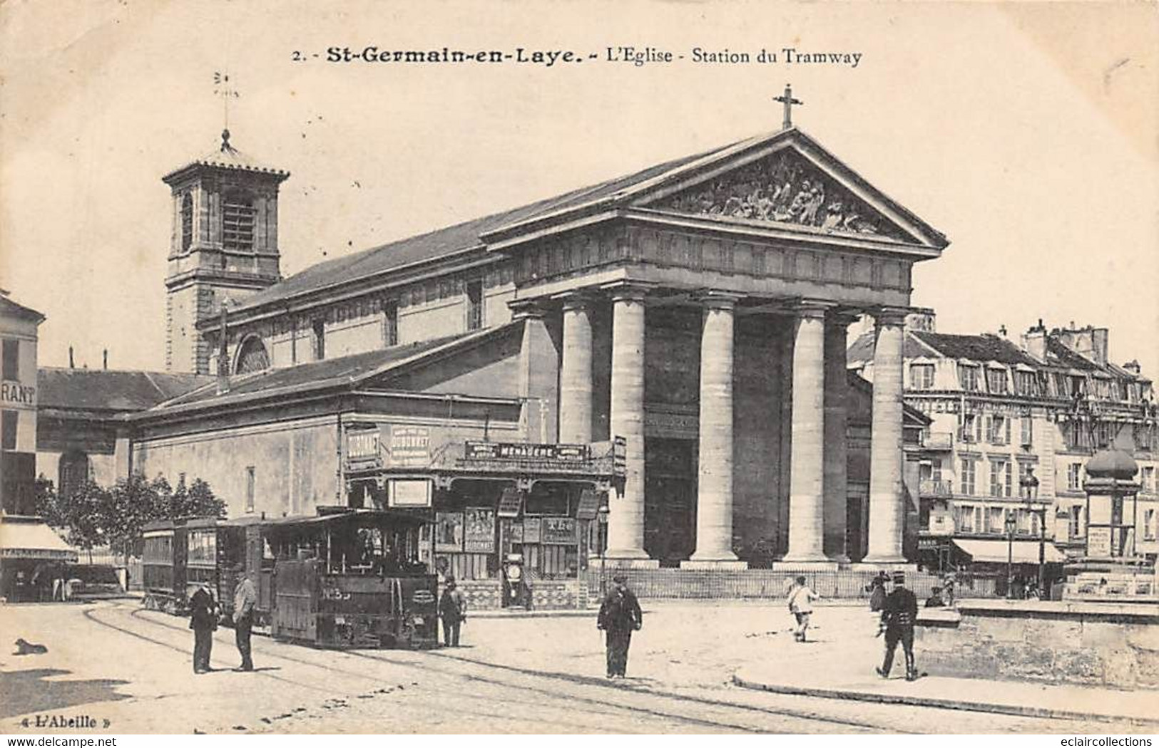 St Germain En Laye          78          Eglise Et Station De Tramway      (voir Scan) - St. Germain En Laye
